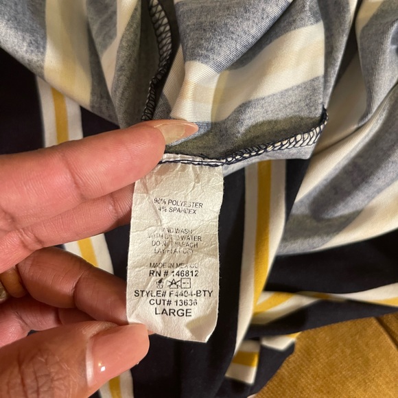 Caution to the Wind Maxi Striped Dress Sz Lrg - Picture 6 of 7